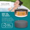 imageBestway SaluSpa Aruba AirJet Large Round 2 to 3 Person Inflatable Hot Tub Portable Outdoor Spa with 110 AirJets and EnergySense Cover GreyAruba