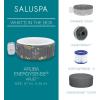 imageBestway SaluSpa Aruba AirJet Large Round 2 to 3 Person Inflatable Hot Tub Portable Outdoor Spa with 110 AirJets and EnergySense Cover GreyAruba