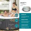 imageBestway SaluSpa Aruba AirJet Large Round 2 to 3 Person Inflatable Hot Tub Portable Outdoor Spa with 110 AirJets and EnergySense Cover GreyAruba