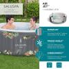 imageBestway SaluSpa Aruba AirJet Large Round 2 to 3 Person Inflatable Hot Tub Portable Outdoor Spa with 110 AirJets and EnergySense Cover GreyAruba