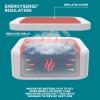 imageBestway SaluSpa Aruba AirJet Large Round 2 to 3 Person Inflatable Hot Tub Portable Outdoor Spa with 110 AirJets and EnergySense Cover GreyDeep Blue