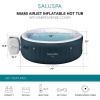 imageBestway SaluSpa Aruba AirJet Large Round 2 to 3 Person Inflatable Hot Tub Portable Outdoor Spa with 110 AirJets and EnergySense Cover GreyDeep Blue