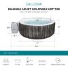 imageBestway SaluSpa Fiji AirJet Large Round 2 to 4 Person Inflatable Hot Tub Portable Outdoor Spa with 120 AirJets and EnergySense Cover GreyBahamas