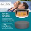 imageBestway SaluSpa Fiji AirJet Large Round 2 to 4 Person Inflatable Hot Tub Portable Outdoor Spa with 120 AirJets and EnergySense Cover GreyBahamas