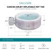 imageBestway SaluSpa Fiji AirJet Large Round 2 to 4 Person Inflatable Hot Tub Portable Outdoor Spa with 120 AirJets and EnergySense Cover GreyCancun