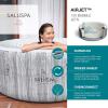 imageBestway SaluSpa Fiji AirJet Large Round 2 to 4 Person Inflatable Hot Tub Portable Outdoor Spa with 120 AirJets and EnergySense Cover GreyFiji