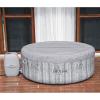 imageBestway SaluSpa Fiji AirJet Large Round 2 to 4 Person Inflatable Hot Tub Portable Outdoor Spa with 120 AirJets and EnergySense Cover GreyFiji