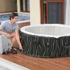 imageBestway SaluSpa Hollywood EnergySense Luxe AirJet Round Inflatable 4 to 6 Adult Hot Tub with Heater Filter 2 Covers and 140 AirJet System