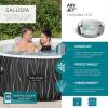 imageBestway SaluSpa Hollywood EnergySense Luxe AirJet Round Inflatable 4 to 6 Adult Hot Tub with Heater Filter 2 Covers and 140 AirJet System