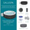 imageBestway SaluSpa Hollywood EnergySense Luxe AirJet Round Inflatable 4 to 6 Adult Hot Tub with Heater Filter 2 Covers and 140 AirJet System