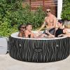 imageBestway SaluSpa Hollywood EnergySense Luxe AirJet Round Inflatable 4 to 6 Adult Hot Tub with Heater Filter 2 Covers and 140 AirJet System