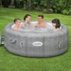 imageBestway SaluSpa Honolulu AirJet Large Round 4 to 6 Person Inflatable Hot Tub Portable Outdoor Spa with 140 AirJets and EnergySense Cover GreyEnergy Efficient