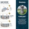 imageBestway Steel Pro MAX 14 Foot x 48 Inch Round Metal Frame Above Ground Outdoor Swimming Pool Set with 1000 Filter Pump Ladder and Cover Gray14 x 48  Stone Print