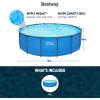 imageBestway Steel Pro MAX 14 Foot x 48 Inch Round Metal Frame Above Ground Outdoor Swimming Pool Set with 1000 Filter Pump Ladder and Cover Gray15 x 48  Blue