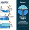 imageBestway Steel Pro MAX 14 Foot x 48 Inch Round Metal Frame Above Ground Outdoor Swimming Pool Set with 1000 Filter Pump Ladder and Cover Gray15 x 48  Blue