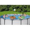 imageBestway Steel Pro MAX 14 Foot x 48 Inch Round Metal Frame Above Ground Outdoor Swimming Pool Set with 1000 Filter Pump Ladder and Cover Gray16 x 48  Gray