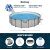 imageBestway Steel Pro MAX 14 Foot x 48 Inch Round Metal Frame Above Ground Outdoor Swimming Pool Set with 1000 Filter Pump Ladder and Cover Gray18 x 48  Stone Print
