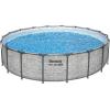 imageBestway Steel Pro MAX 14 Foot x 48 Inch Round Metal Frame Above Ground Outdoor Swimming Pool Set with 1000 Filter Pump Ladder and Cover Gray18 x 48  Stone Print