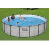 imageBestway Steel Pro MAX 14 Foot x 48 Inch Round Metal Frame Above Ground Outdoor Swimming Pool Set with 1000 Filter Pump Ladder and Cover Gray18 x 48  Stone Print