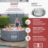 imageColeman Palm Springs EnergySense AirJet Inflatable Hot Tub Spa 77quot x 28quot  Portable Hot Tub with 2 Covers 1 EnergyEfficient Thermal Cover and 1 Standard Cover  Fits Up to 46 Persons  Green6 Capacity Energy Efficient Grey
