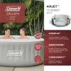 imageColeman Palm Springs EnergySense AirJet Inflatable Hot Tub Spa 77quot x 28quot  Portable Hot Tub with 2 Covers 1 EnergyEfficient Thermal Cover and 1 Standard Cover  Fits Up to 46 Persons  Green2 Capacity Light Grey