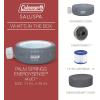 imageColeman Palm Springs EnergySense AirJet Inflatable Hot Tub Spa 77quot x 28quot  Portable Hot Tub with 2 Covers 1 EnergyEfficient Thermal Cover and 1 Standard Cover  Fits Up to 46 Persons  Green6 Capacity Energy Efficient Grey
