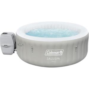 imageColeman Palm Springs EnergySense AirJet Inflatable Hot Tub Spa 77quot x 28quot  Portable Hot Tub with 2 Covers 1 EnergyEfficient Thermal Cover and 1 Standard Cover  Fits Up to 46 Persons  Green2 Capacity Light Grey