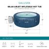 imageBestway SaluSpa Milan AirJet 4 to 6 Person Inflatable Hot Tub Round Portable Outdoor Spa with 140 AirJets and EnergySense Energy Saving Cover Blue
