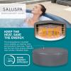 imageBestway SaluSpa Milan AirJet 4 to 6 Person Inflatable Hot Tub Round Portable Outdoor Spa with 140 AirJets and EnergySense Energy Saving Cover Blue