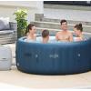 imageBestway SaluSpa Milan AirJet 4 to 6 Person Inflatable Hot Tub Round Portable Outdoor Spa with 140 AirJets and EnergySense Energy Saving Cover Blue
