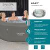 imageBestway SaluSpa San Diego UltraFit EnergySense Inflatable Hot Tub Spa 77quot x 26quot  Portable Hot Tub with EnergyEfficient Cover and Builtin Pump  Fits Up to 46 Persons  Brown WoodBarbados EnergySense