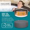 imageBestway SaluSpa St Moritz AirJet 5 to 7 Person Inflatable Hot Tub Round Portable Outdoor Spa with 180 AirJets and EnergySense Energy Saving CoverBrown