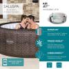 imageBestway SaluSpa St Moritz AirJet 5 to 7 Person Inflatable Hot Tub Round Portable Outdoor Spa with 180 AirJets and EnergySense Energy Saving CoverBrown