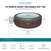 imageBestway SaluSpa St Moritz AirJet 5 to 7 Person Inflatable Hot Tub Round Portable Outdoor Spa with 180 AirJets and EnergySense Energy Saving CoverBrown