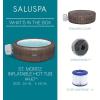 imageBestway SaluSpa St Moritz AirJet 5 to 7 Person Inflatable Hot Tub Round Portable Outdoor Spa with 180 AirJets and EnergySense Energy Saving CoverBrown
