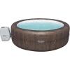 imageBestway SaluSpa St Moritz AirJet 5 to 7 Person Inflatable Hot Tub Round Portable Outdoor Spa with 180 AirJets and EnergySense Energy Saving CoverBrown