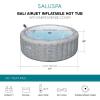 imageBestway SaluSpa St Moritz AirJet 5 to 7 Person Inflatable Hot Tub Round Portable Outdoor Spa with 180 AirJets and EnergySense Energy Saving CoverGray