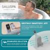 imageBestway SaluSpa St Moritz AirJet 5 to 7 Person Inflatable Hot Tub Round Portable Outdoor Spa with 180 AirJets and EnergySense Energy Saving CoverGray