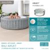 imageBestway SaluSpa St Moritz AirJet 5 to 7 Person Inflatable Hot Tub Round Portable Outdoor Spa with 180 AirJets and EnergySense Energy Saving CoverGray