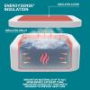imageBestway SaluSpa St Moritz AirJet 5 to 7 Person Inflatable Hot Tub Round Portable Outdoor Spa with 180 AirJets and EnergySense Energy Saving CoverGray