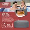 imageColeman Hawaii AirJet Large Square 4 to 6 Person Inflatable Hot Tub Portable Outdoor Spa with 140 AirJets and EnergySense Cover GreyBlue
