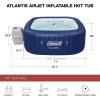 imageColeman Hawaii AirJet Large Square 4 to 6 Person Inflatable Hot Tub Portable Outdoor Spa with 140 AirJets and EnergySense Cover GreyBlue