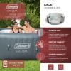 imageColeman Hawaii AirJet Large Square 4 to 6 Person Inflatable Hot Tub Portable Outdoor Spa with 140 AirJets and EnergySense Cover GreyGray
