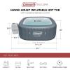 imageColeman Hawaii AirJet Large Square 4 to 6 Person Inflatable Hot Tub Portable Outdoor Spa with 140 AirJets and EnergySense Cover GreyGray