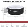 imageColeman Ponderosa AirJet 2 to 4 Person Inflatable Hot Tub Round Portable Outdoor Spa w 120 AirJets ampamp EnergySense Energy Saving Cover OrangeBlack