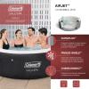 imageColeman Ponderosa AirJet 2 to 4 Person Inflatable Hot Tub Round Portable Outdoor Spa w 120 AirJets ampamp EnergySense Energy Saving Cover OrangeBlack