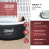 imageColeman Ponderosa AirJet 2 to 4 Person Inflatable Hot Tub Round Portable Outdoor Spa w 120 AirJets ampamp EnergySense Energy Saving Cover OrangeBlack