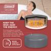imageColeman Ponderosa AirJet 2 to 4 Person Inflatable Hot Tub Round Portable Outdoor Spa w 120 AirJets ampamp EnergySense Energy Saving Cover OrangeBlack