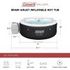 imageColeman Ponderosa AirJet 2 to 4 Person Inflatable Hot Tub Round Portable Outdoor Spa w 120 AirJets ampamp EnergySense Energy Saving Cover OrangeBlack