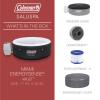 imageColeman Ponderosa AirJet 2 to 4 Person Inflatable Hot Tub Round Portable Outdoor Spa w 120 AirJets ampamp EnergySense Energy Saving Cover OrangeBlack